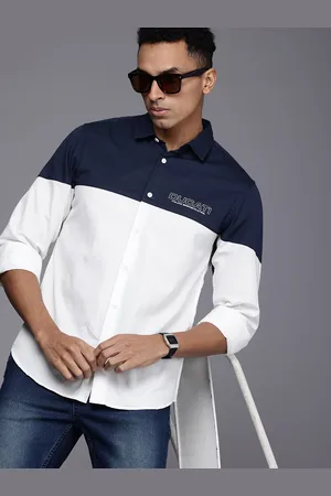 DUCATI Colourblocked Pure Cotton Casual Shirt