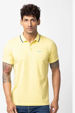 SPYKAR Men Polo Collar Slim Fit Cotton T-shirt
