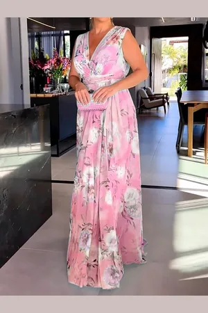 HERE&NOW Women Floral Printed Sleeveless Maxi Dress
