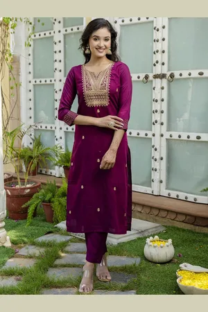 Navlik Women Ethnic Motifs Embroidered Regular Kurta with Trousers & With Dupatta