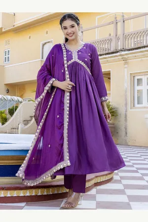 Navlik Women Ethnic Motifs Embroidered Regular Sequinned Kurta with Trousers & With Dupatta