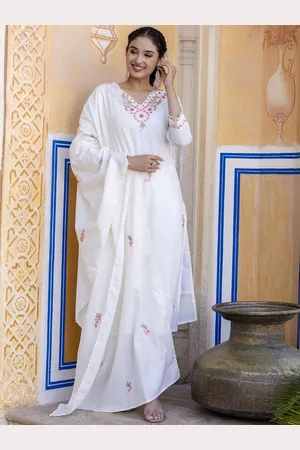 Navlik Women Ethnic Motifs Embroidered Regular Kurta with Trousers & With Dupatta