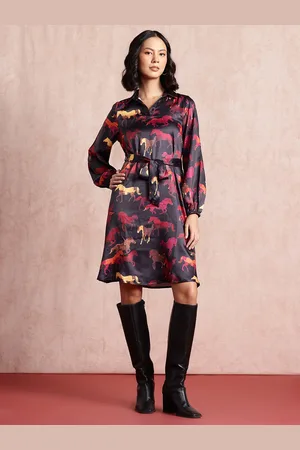 all about you Animal Print Midi Sheath Dress