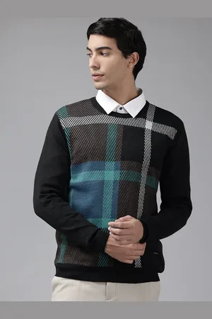 Park Avenue Self Design Checked Sweater