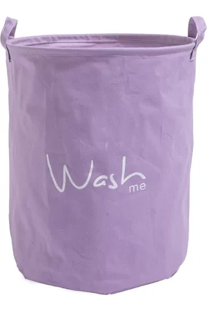 HOKIPO Purple Printed Laundry Basket