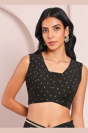 Saaki Woven Zari Princess Cut Saree Blouse