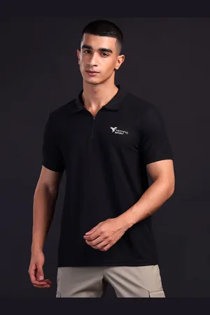 TECHNOSPORT Men Polo Collar Antimicrobial Slim Fit T-shirt