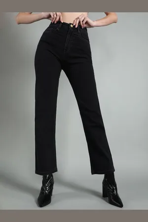 Guti Women Straight Fit High-Rise Stretchable Jeans