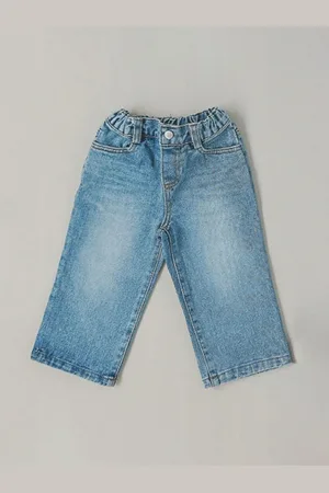 LULU & SKY Girls Straight Fit High-Rise Light Fade Jeans