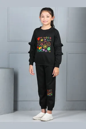Cutiekins Girls Printed Sweatshirt & Trousers