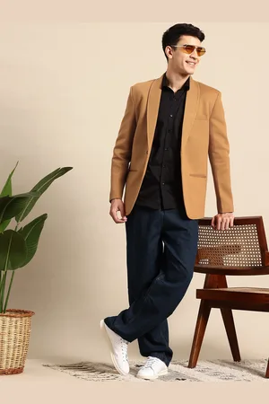 Mast & Harbour Notched Lapel Collar Regular Fit Blazer
