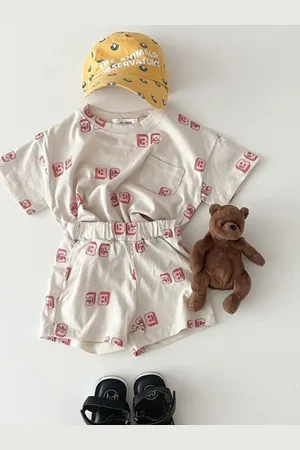 LULU & SKY Unisex Kids Printed Top with Shorts