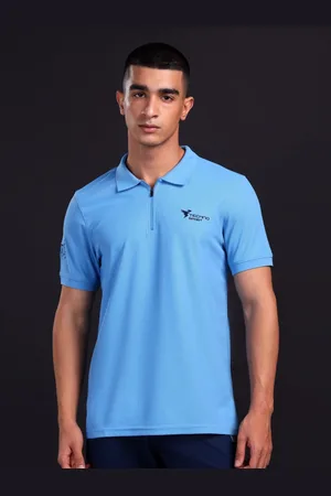 TECHNOSPORT Men Polo Collar Antimicrobial Slim Fit T-shirt