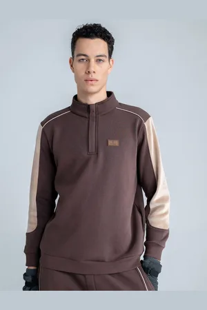 EDRIO Men Long Sleeves Front-Open Sweatshirt