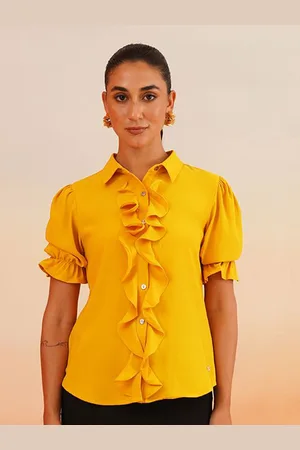 BEATNIK Women Puff Sleeves Shirt Style Top