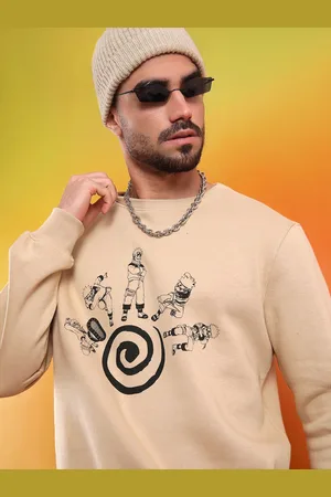 WROGN Men Graphic Printed Round Neck Cotton Pullover Sweatshirt