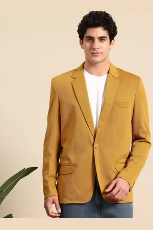 Mast & Harbour Notched Lapel Single-Breasted Textured Blazer
