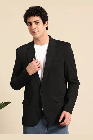 Mast & Harbour Single-Breasted Self Design Smart Casual Blazer