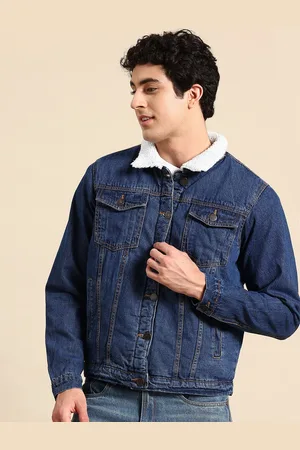 Mast & Harbour Fleece Collar Denim Jacket
