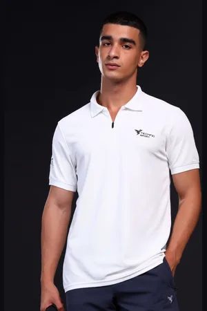 TECHNOSPORT Men Polo Collar Antimicrobial Slim Fit T-shirt