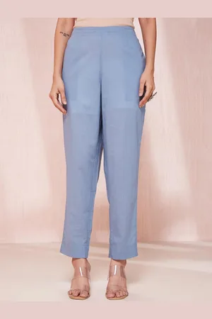 Fabindia Women Mid-Rise Regular Fit Cigarette Trousers