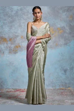 Dressfolk Vartiqa Chanderi Saree With Blouse Piece