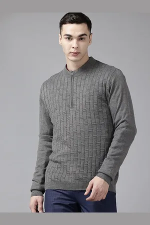 Park Avenue Geometric Self Design Sweater