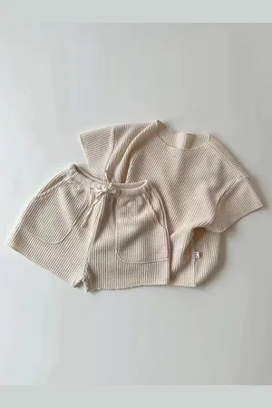 LULU & SKY Unisex Kids Striped Top with Shorts