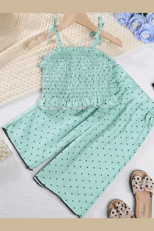 LULU & SKY Girls Printed Top with Palazzos