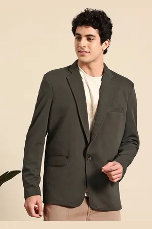 Mast & Harbour Single-Breasted Self Design Smart Casual Blazer