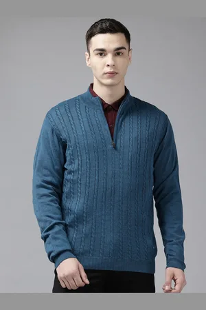 Park Avenue Cable Knit Mock Collar Sweater