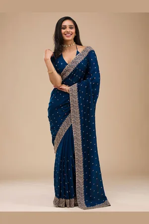 Koskii Woven Design Embroidered Zari Saree