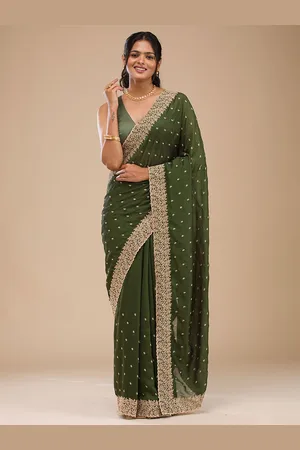 Koskii Floral Embroidered Saree