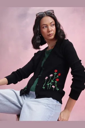 DressBerry Floral Embroidered Cardigan