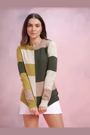DressBerry Acrylic Colourblocked Sweater