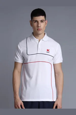 HRX Men Solid Polo Collar Cotton T-shirt