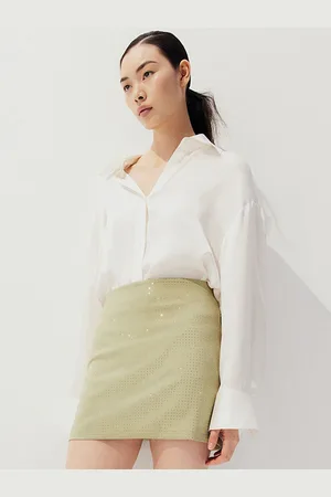 H&M Women Rhinestone-Embellished Mini Skirt