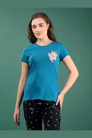 dollar Women Printed Cowl Neck T-shirt