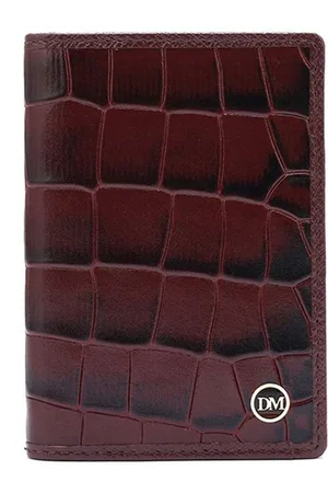 Da Milano Unisex Textured Leather Two Fold Wallet