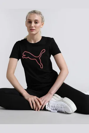 PUMA ESS Women Logo Printed Cotton Tshirt