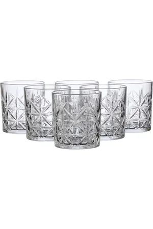 ceradeco Set Of 6 Transparent Textured Whisky 300 Ml