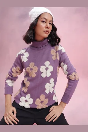 DressBerry Floral Turtle Neck Pullover