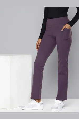 Skechers Women Solid High-Rise Track Pants