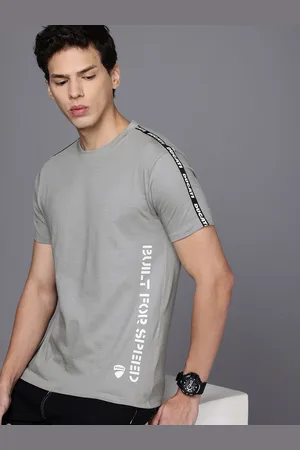 DUCATI Pure Cotton Typography Printed Taping Casual T-shirt