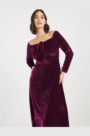 Styli Women Solid Square Neck A-Line Maxi Dress