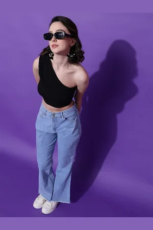 KOTTY Women Solid One Shoulder Top