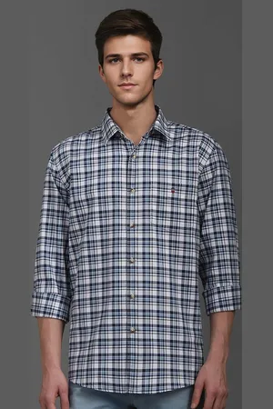 Louis Philippe Men Slim Fit Opaque Checked Casual Shirt