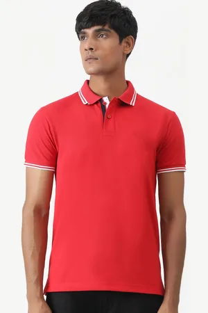 Greenfibre Men Solid Slim Fit Polo Collar Casual T-shirt