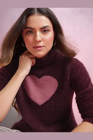 DressBerry Graphic Print Pullover with Fuzzy Detail