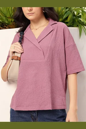 DressBerry Texture Galore Lapel Love Shirt Top